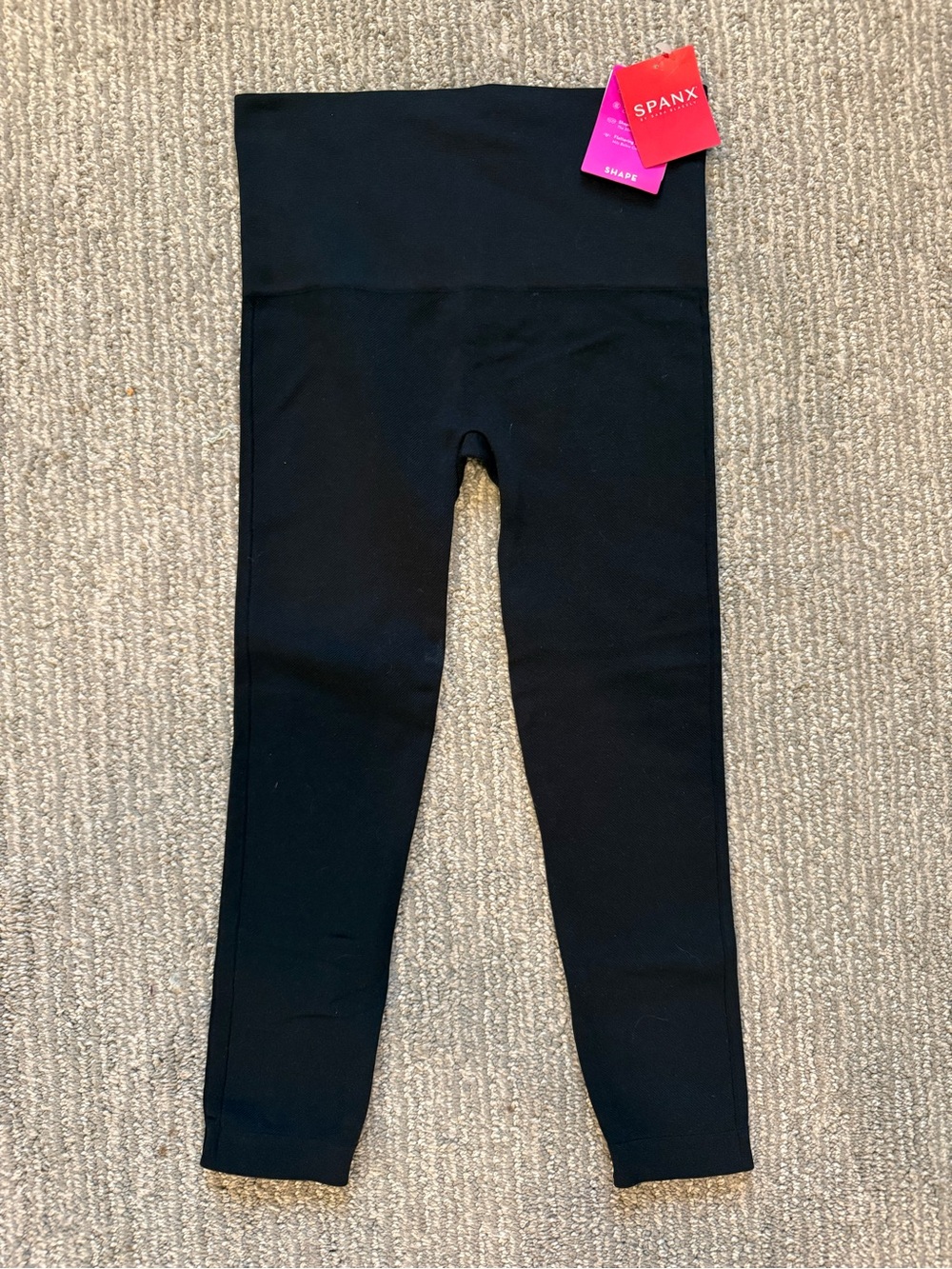 SPANX Cropped Look At Me Now Leggings Very Black XS NWT 20099R